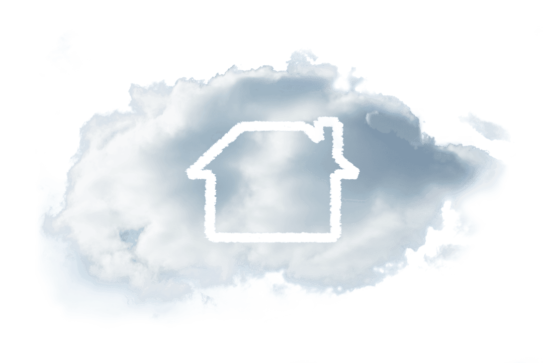 Transparent Cloud with House Symbol Illustration on Isolated Background - Download Free Stock Images Pikwizard.com