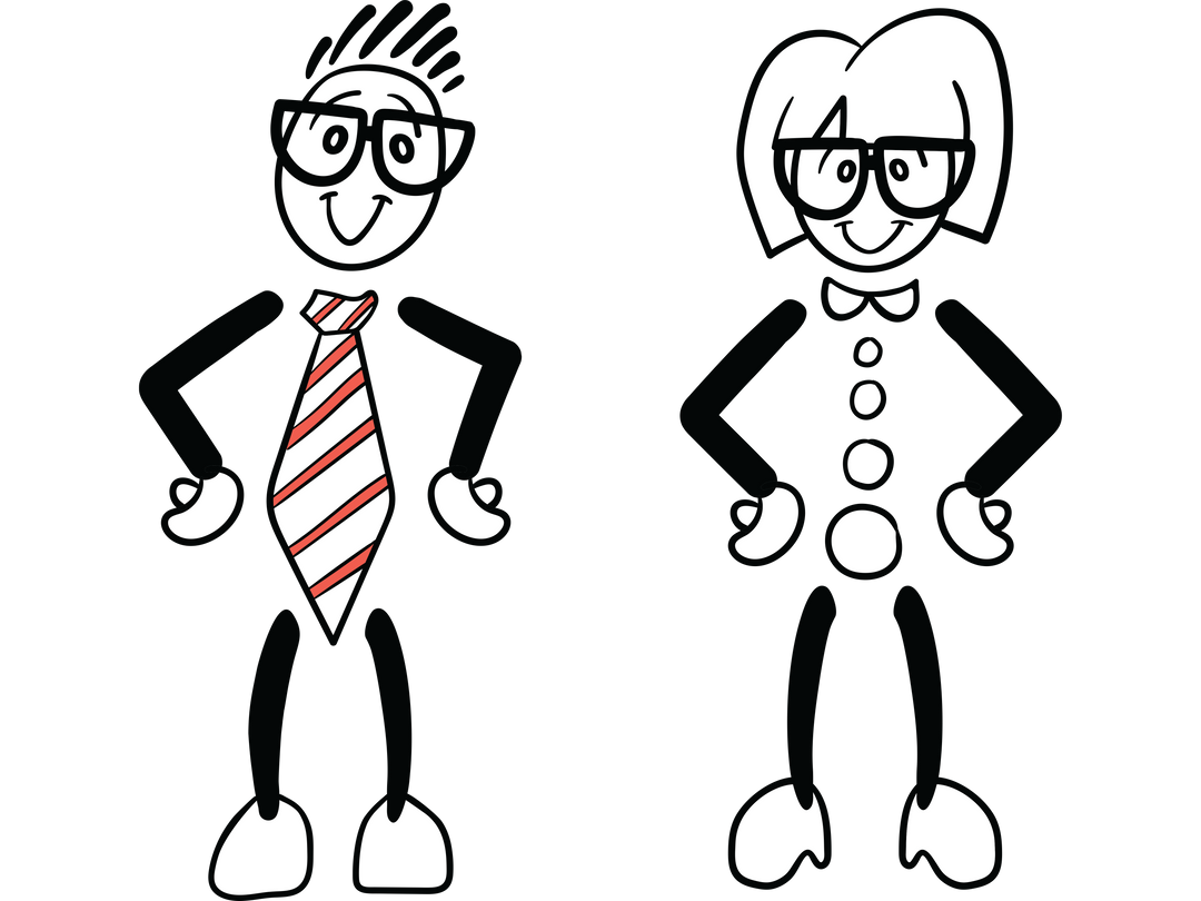 Transparent Cartoon Characters Standing with Smiles - Download Free Stock Images Pikwizard.com