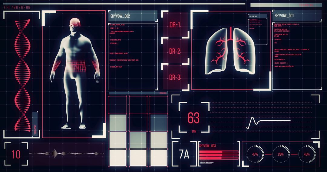 Digital Medicine Interface Analyzing Human Anatomy for COVID-19 Data Visualization