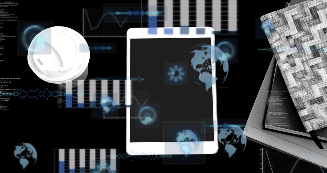Futuristic Global Data Analysis with Tablet and Graphics