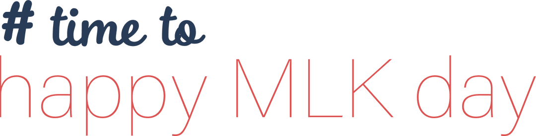 Transparent Happy MLK Day Hashtag Text Illustration