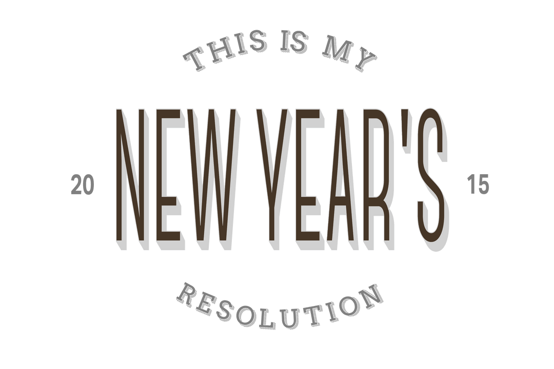 New Year's Resolution Graphic on Transparent Background