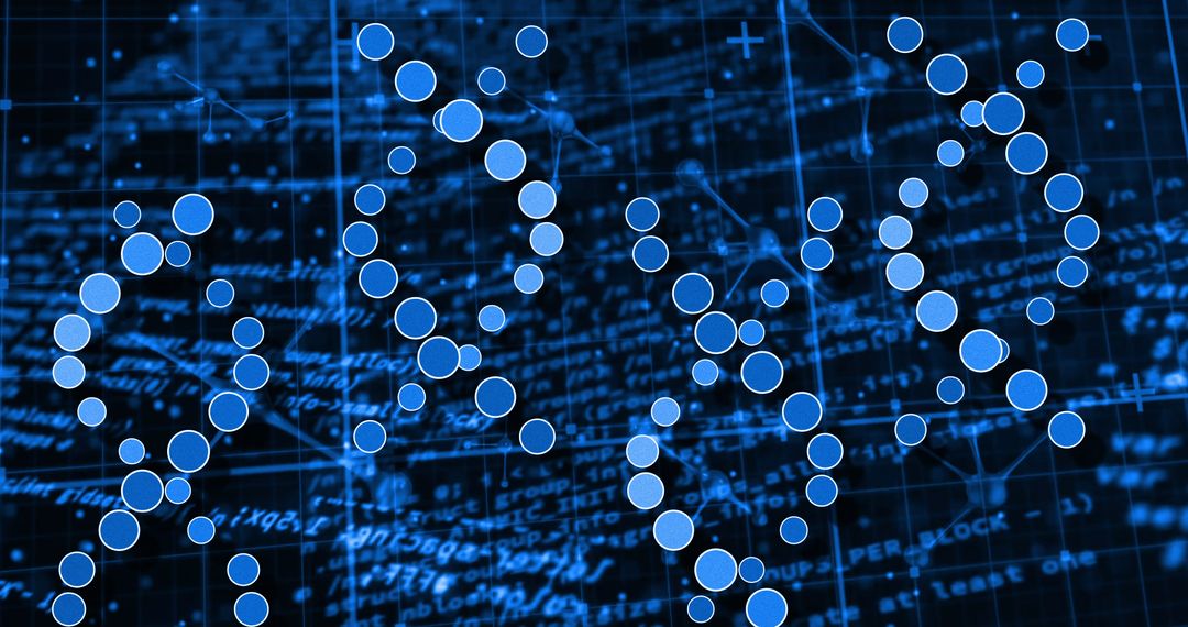 Abstract DNA Strand with Data-Driven Background
