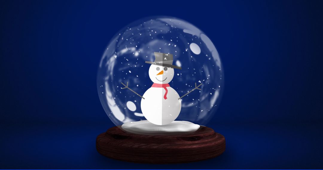 Festive Snowman in a Snow Globe for Holiday Enthusiasts