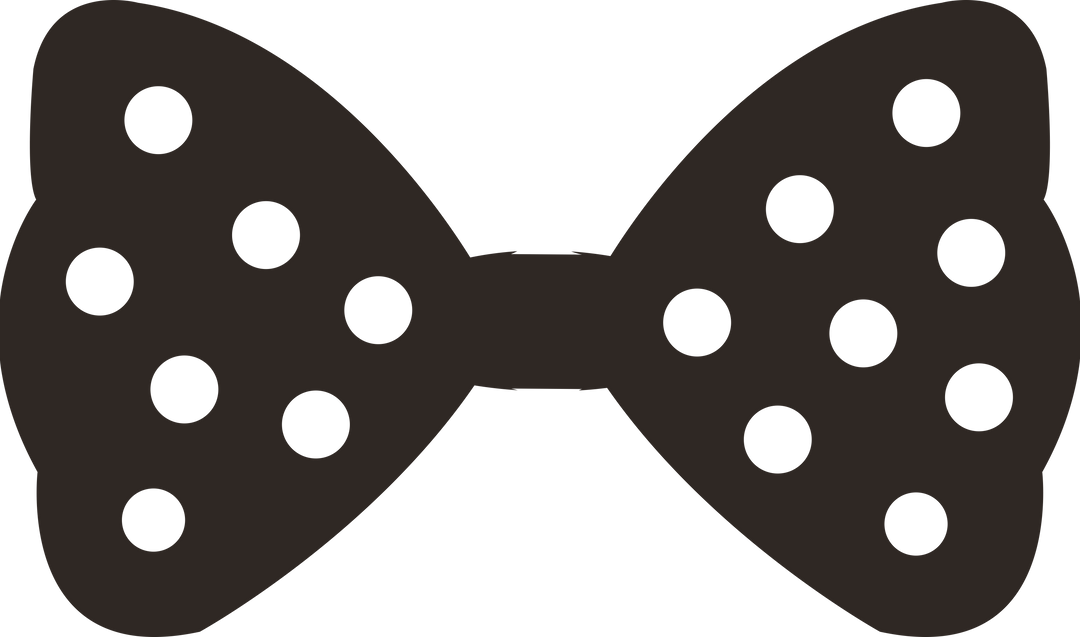 Digital Illustration of Black Bow Tie with Dots on Transparent Background - Download Free Stock Images Pikwizard.com