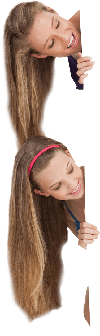 Transparent Frame Friends Playful Peek