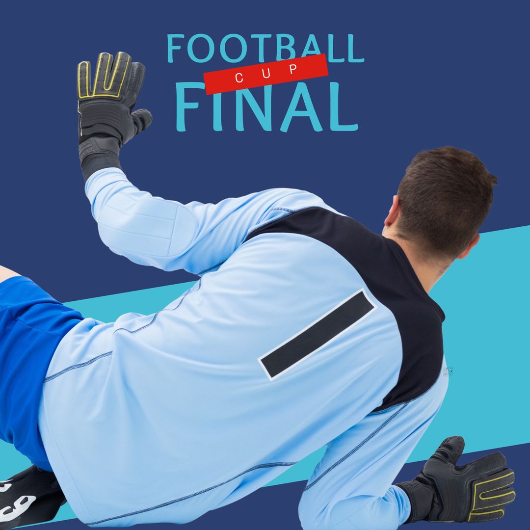 Goalkeeper Enthusiast Awaiting Football Cup Final Match Kickoff