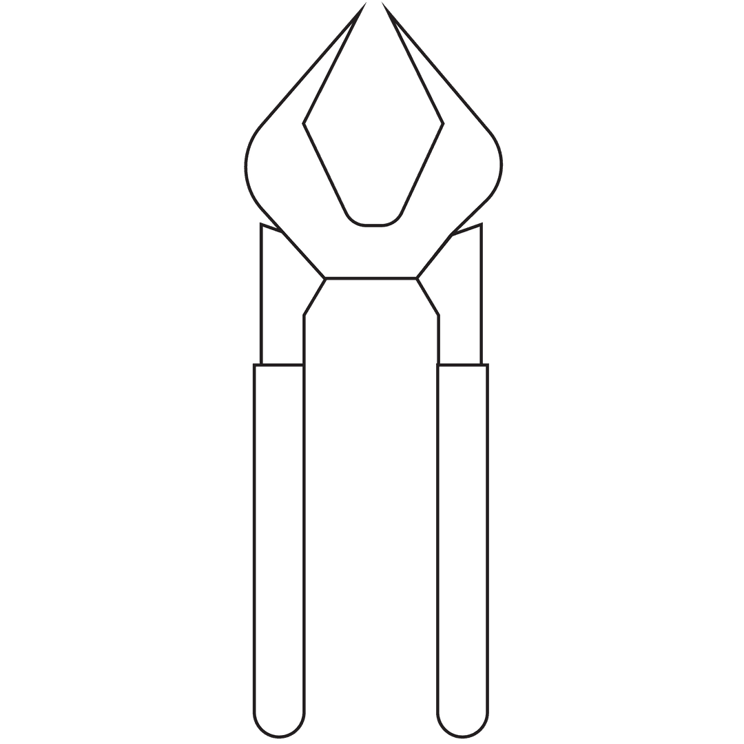 Vector Pincers Tool Symbol Illustration on Transparent Background