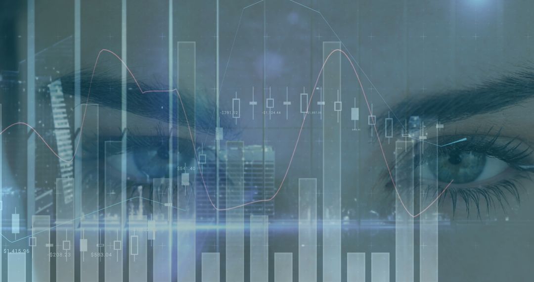 Digital Finance and Data Visualization Concept