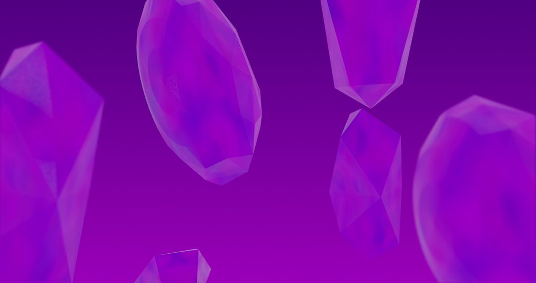 Translucent Pink Crystals on Vibrant Background