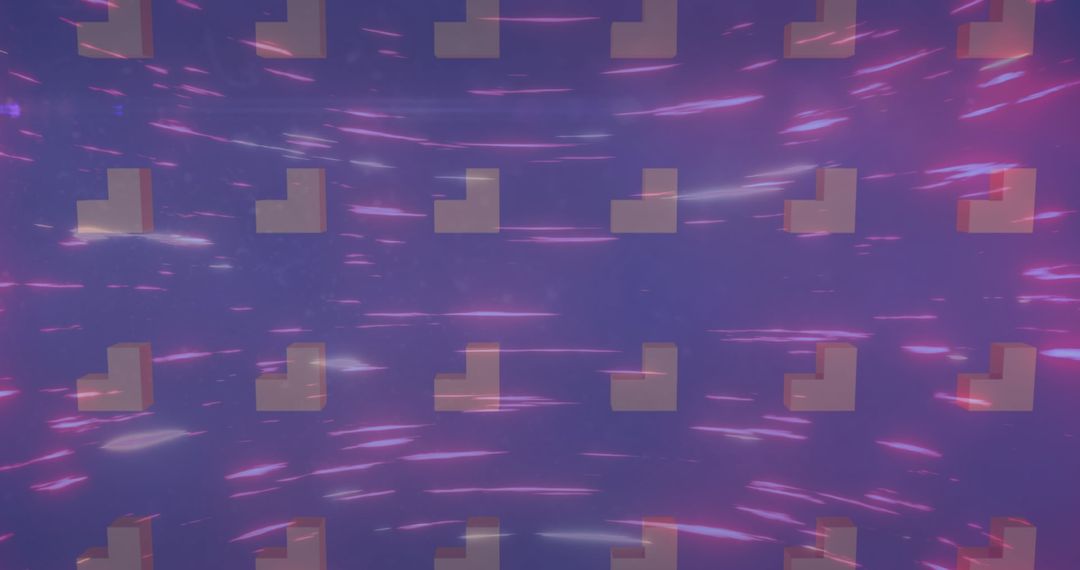 Futuristic Geometric Digital Art Background with Neon Lights