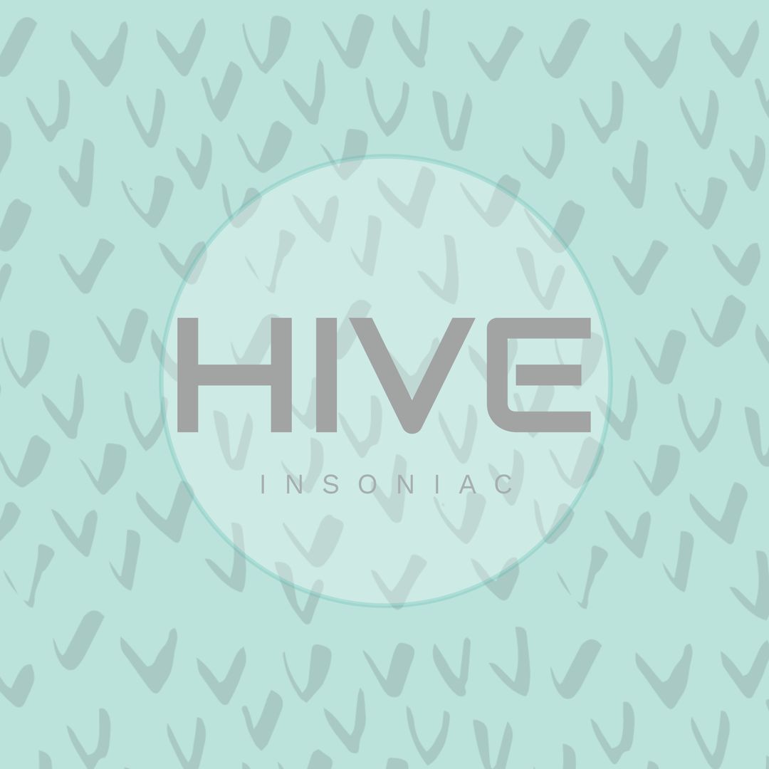 Hive Insomniac Text Over Abstract Pattern on Green Background - Download Free Stock Templates Pikwizard.com