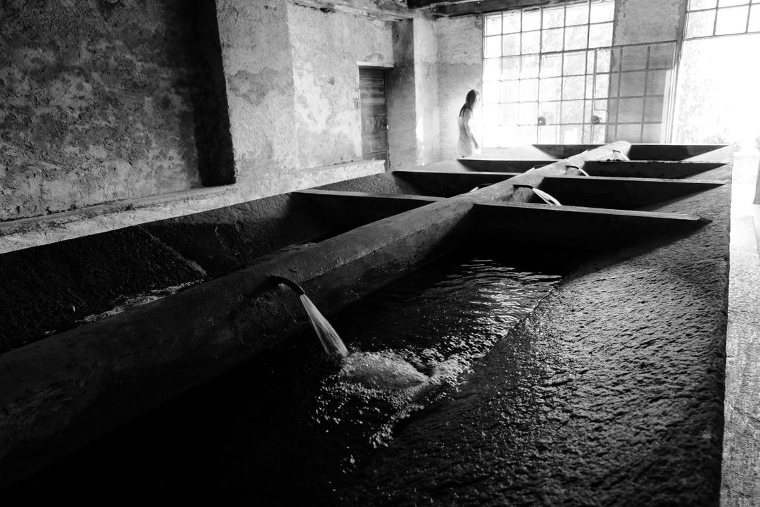 Historic Water Troughs in Abandoned Industrial Building at Dawn - Free Images, Stock Photos and Pictures on Pikwizard.com