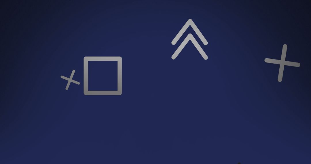 White Geometric Shapes on Gradient Blue Background