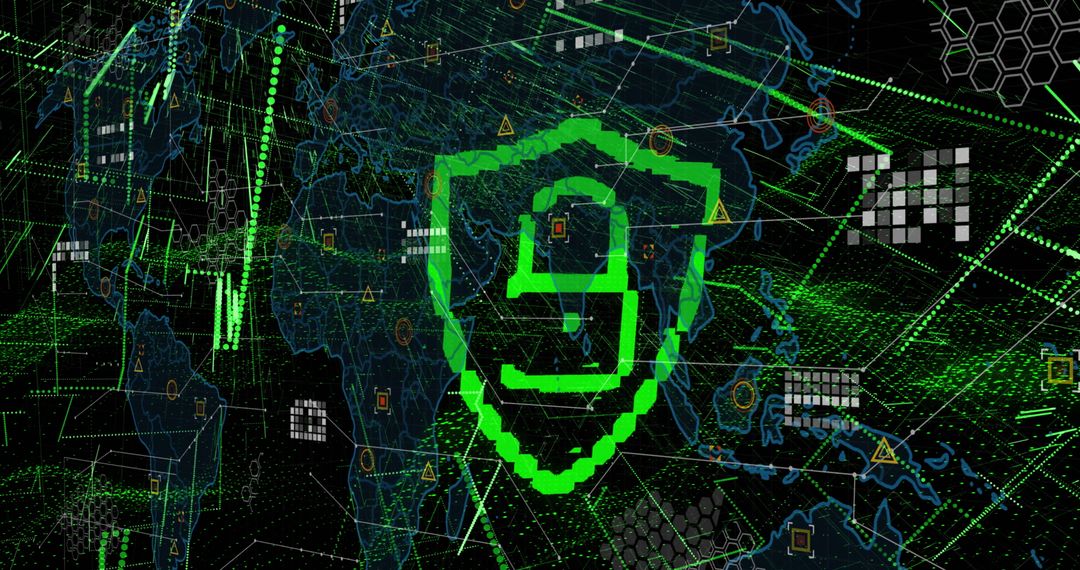 Digital Security Concept with Futuristic Interface