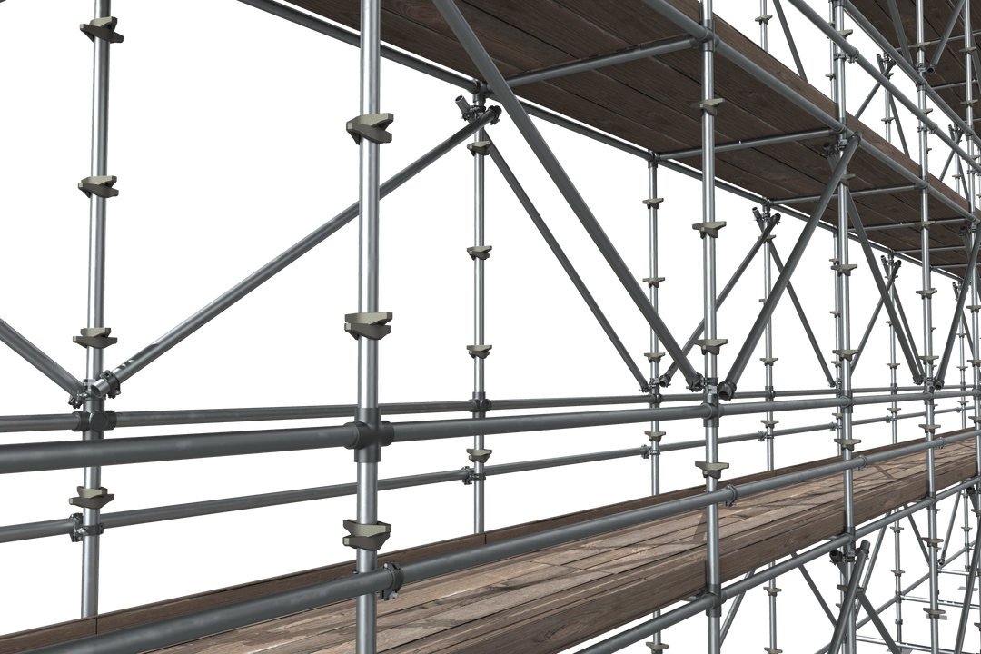 3D Transparent Construction Scaffolding Design
