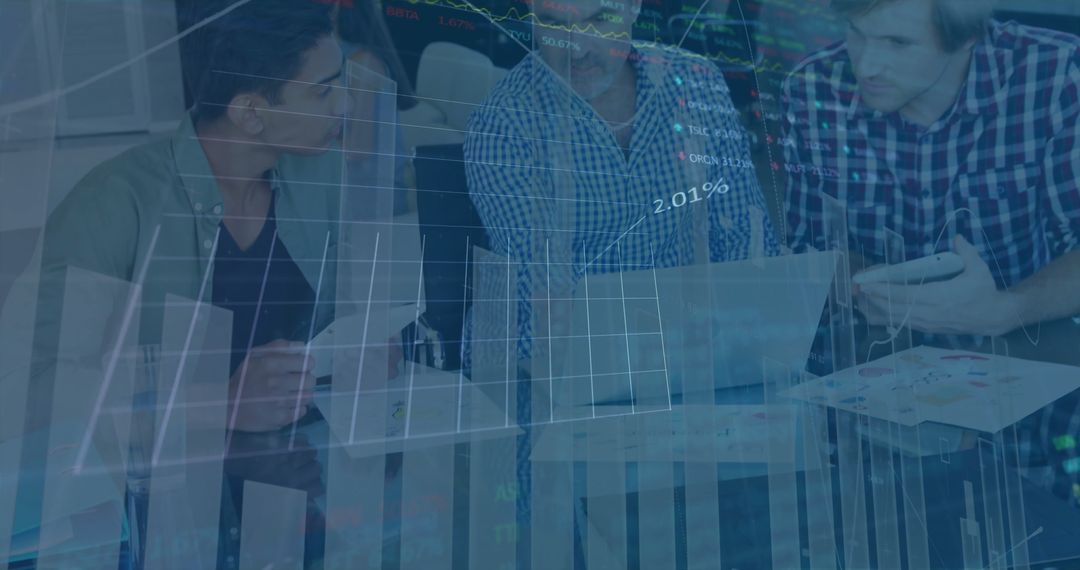 Innovative Business Team Analyzing Data in Office