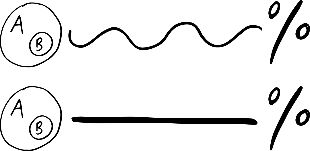 Abstract Black Symbols on Transparent Background