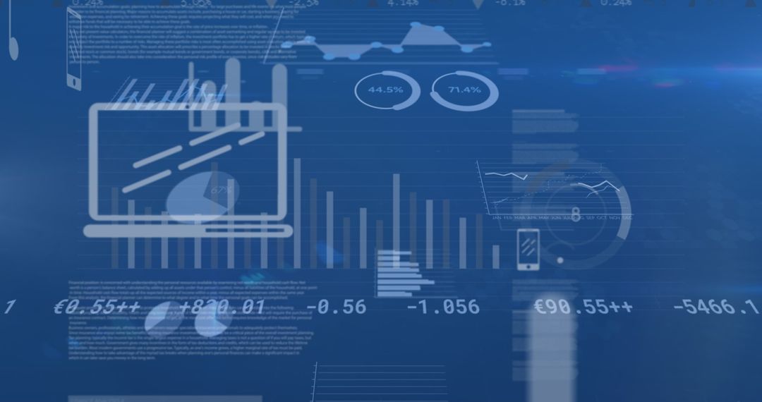 Abstract Digital Finance Background with Infographics