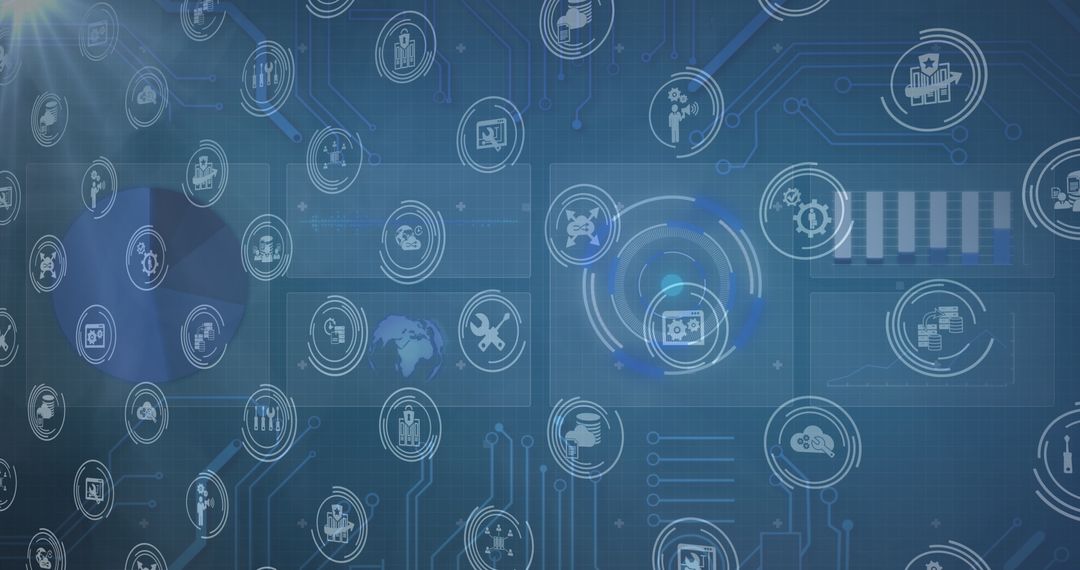 Futuristic Digital Network and Technology Concept Illustration