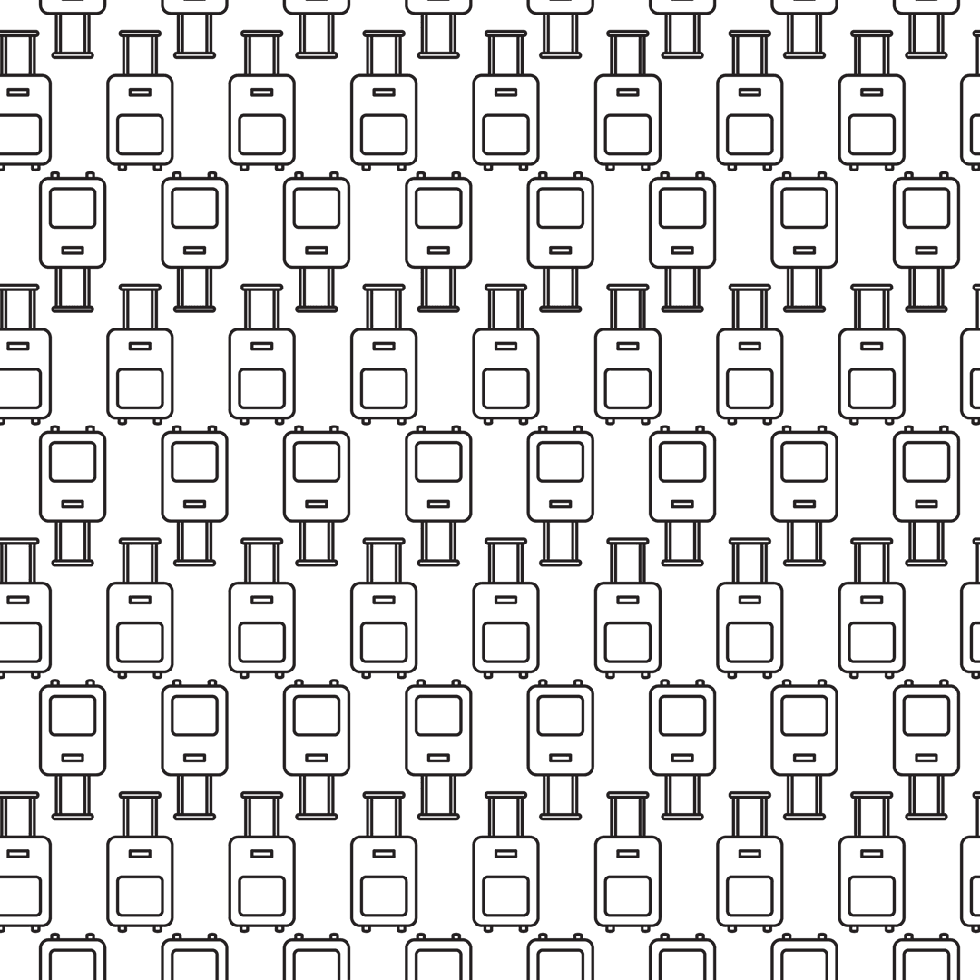 Seamless Transparent Luggage Pattern for Travel Design