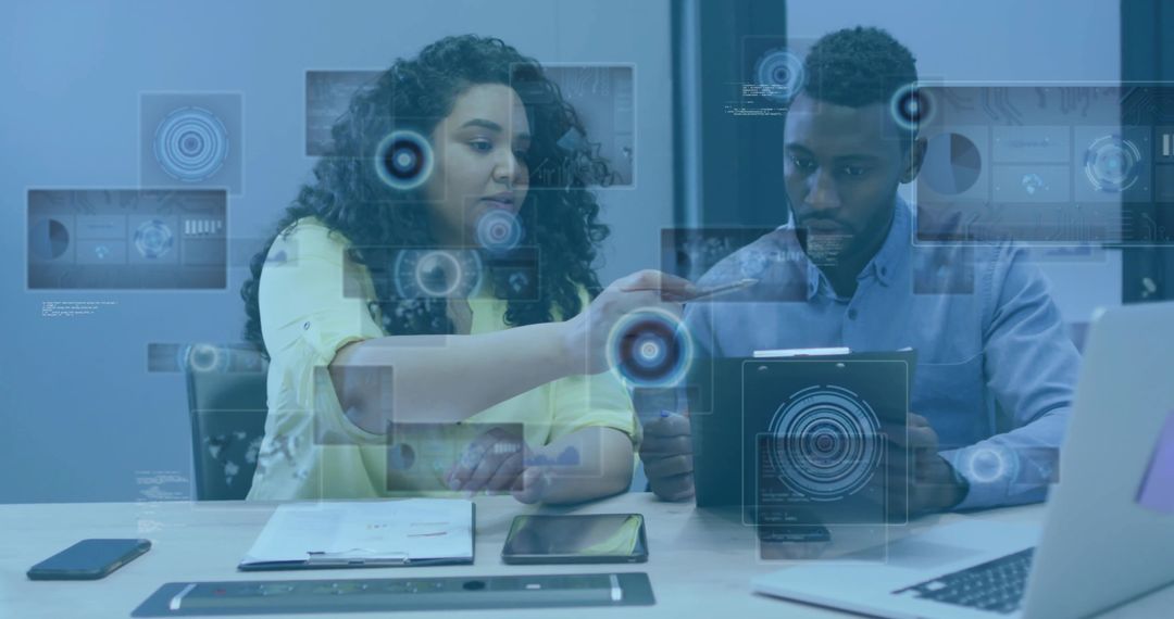 Collaborating with Augmented Reality Tablet: Team Pointing and Analyzing Data in Office