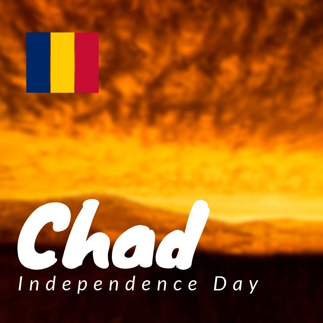 Digital composite image of chad independence day text and national flag with majestic scenic view - Download Free Stock Templates Pikwizard.com