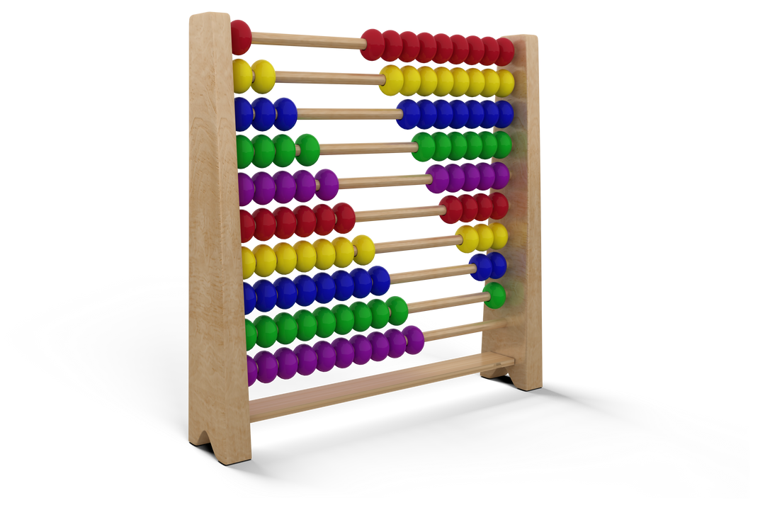 Transparent Illustration of Colorful Wooden Abacus for Counting and Learning - Download Free Stock Images Pikwizard.com