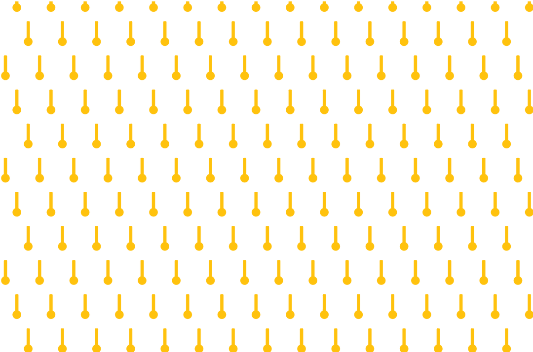 Yellow Thermometer Pattern on Transparent Background