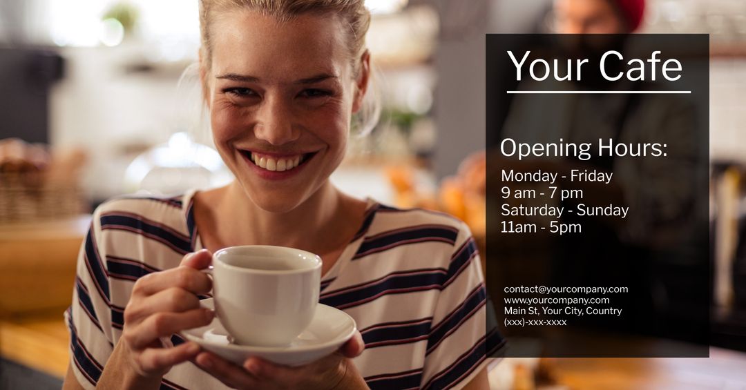 Barista Offering Warm Cup at Cozy Café