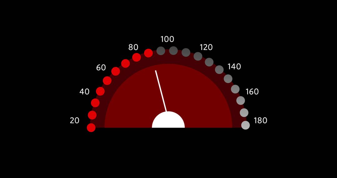 Car Speedometer Display on Black Background