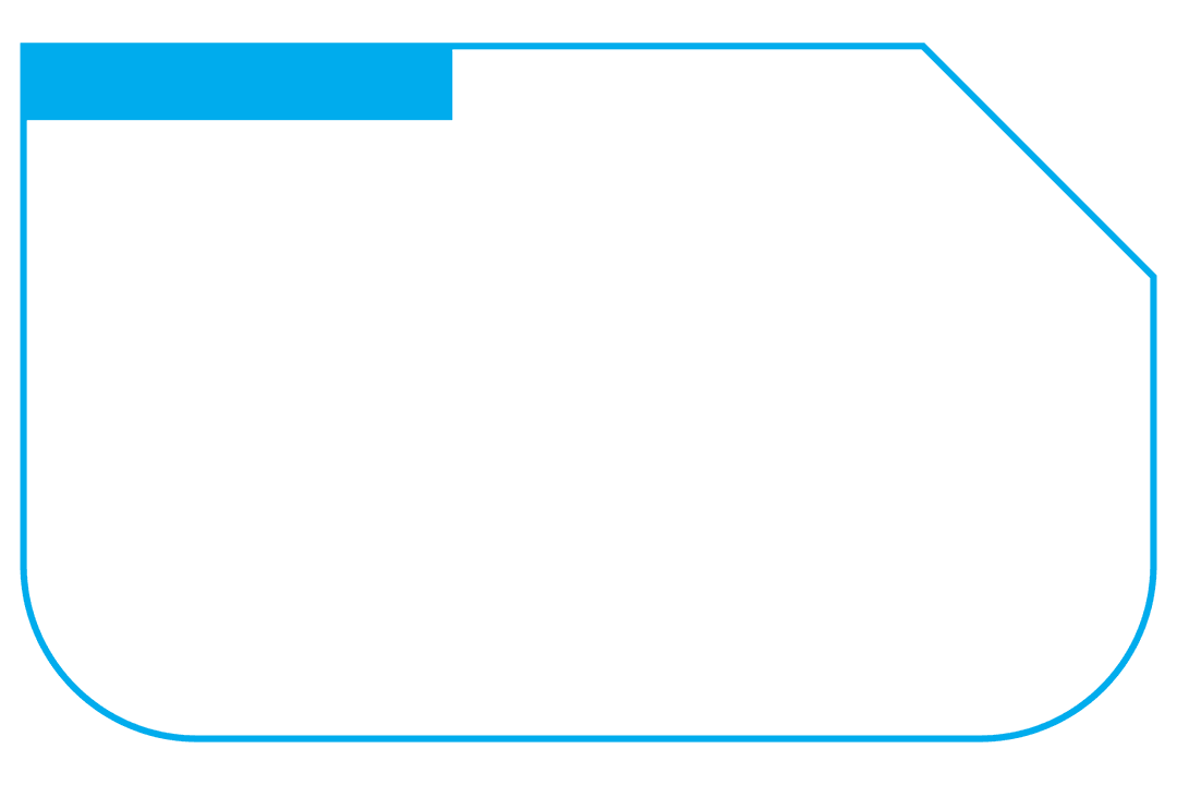 Digital Neon Blue File Icon on Transparent Background