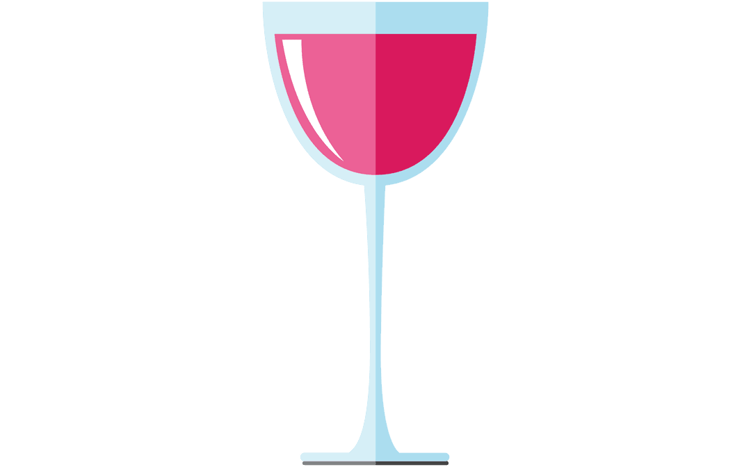 Transparent Glass of Red Wine Digital Illustration for Versatile Use