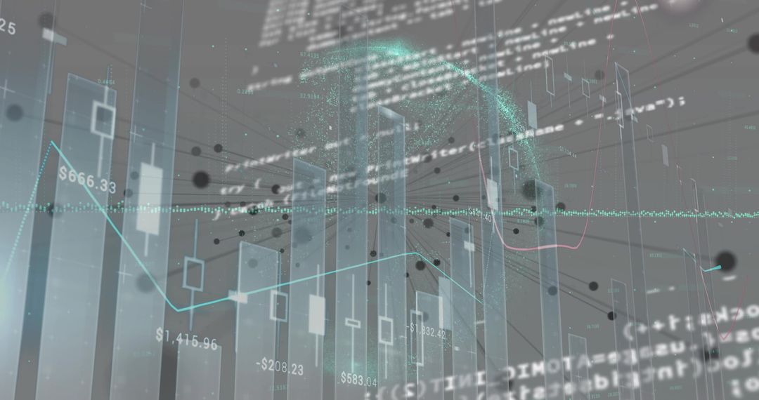 Futuristic Data Analytics Visualization with Digital Charts