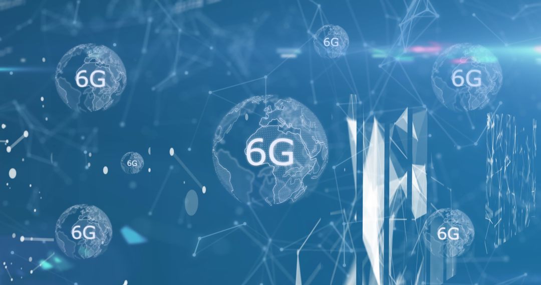 Futuristic Global Communication with 6G Technology Concept
