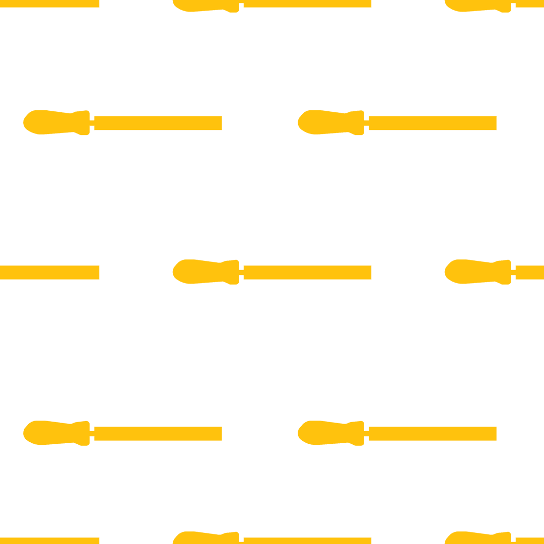 Yellow Patterned Design on Transparent Background with Repeating Shapes