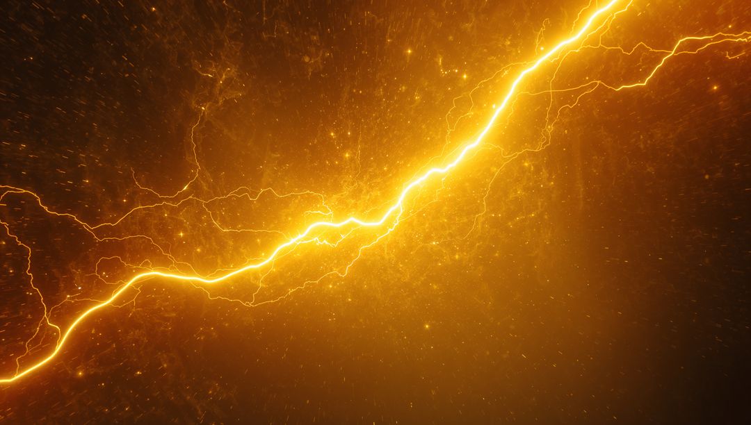 Electric Golden Energy Arc Across Etheric Space