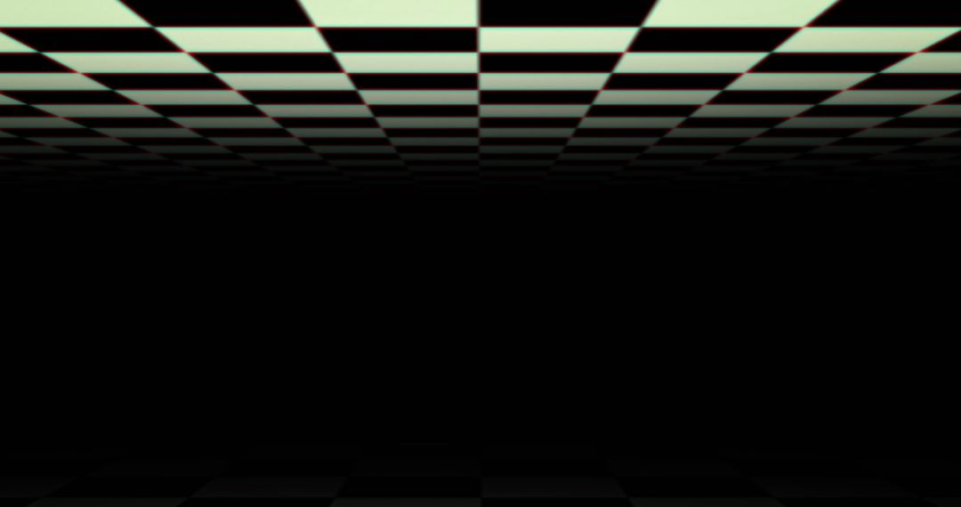 Vintage Checkerboard Pattern on Black Background with Retro Vibe