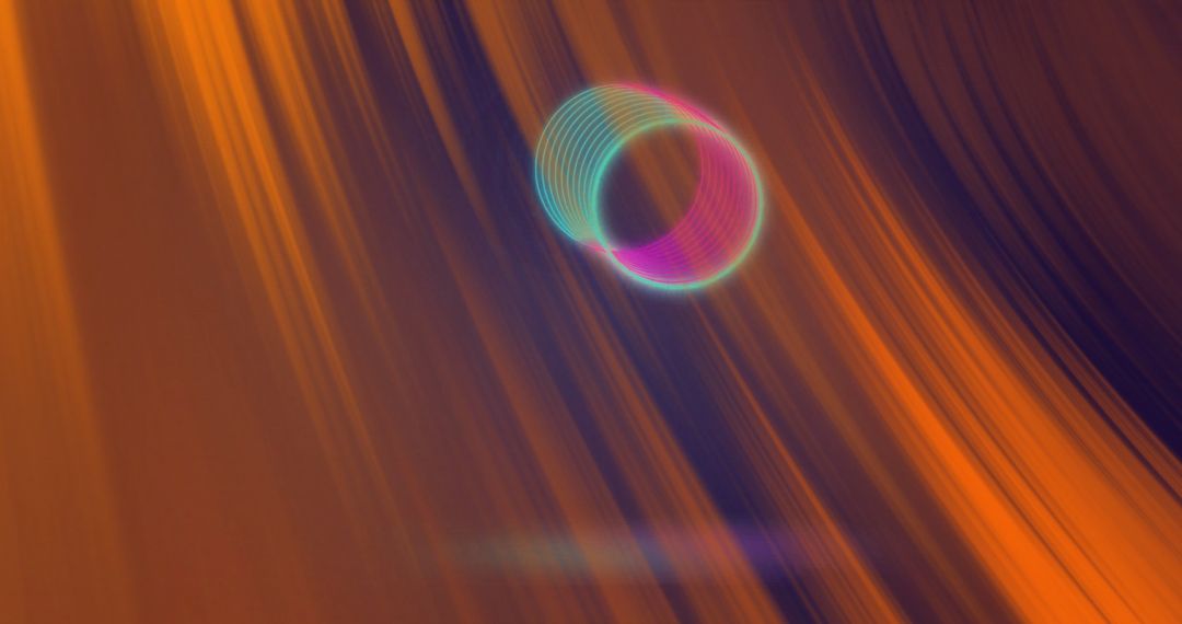 Abstract Vibrant Light Trails with Dynamic Circles