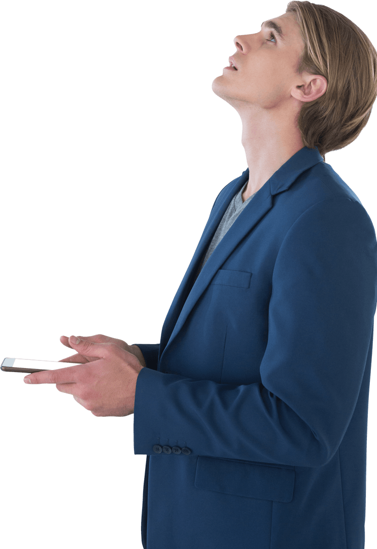 Business Professional Viewing Transparent Imaginary Concept