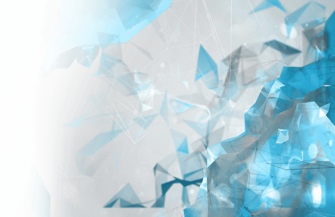 Abstract White-Blue Angular Smoke on Transparent Background