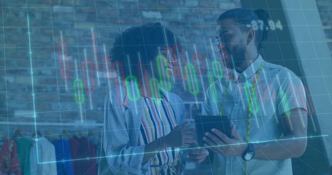 Design Team Analyzing Fashion Trends with Digital analytics