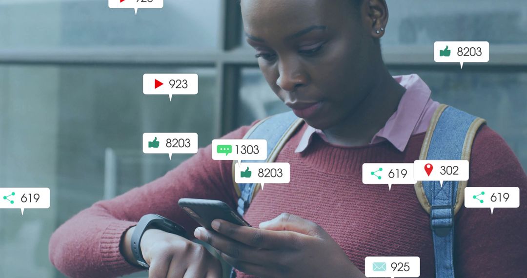 Young Professional Engaging With Smartphone and Modern Technology Hub