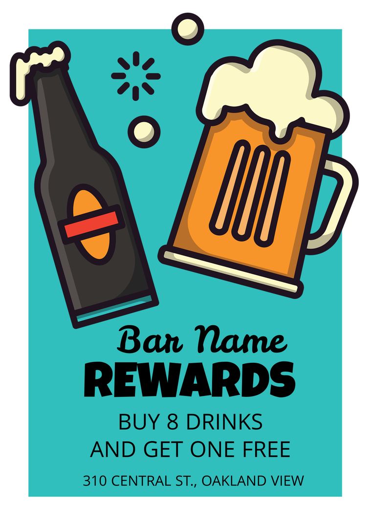 Loyalty Rewards Promotion with Beer Mug and Bottle