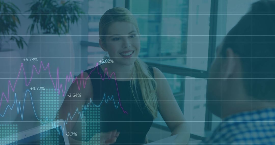 Analyzing Financial Data in Modern Office with Graph Overlays