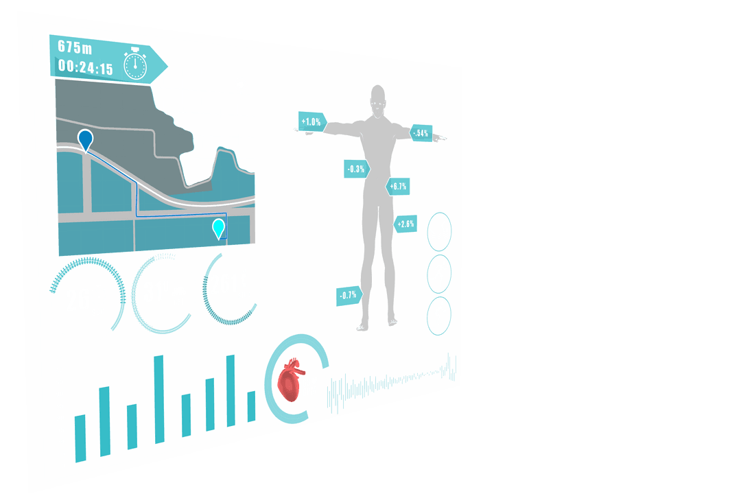 Transparent Digital Interface with Health Data Visualization - Download Free Stock Images Pikwizard.com