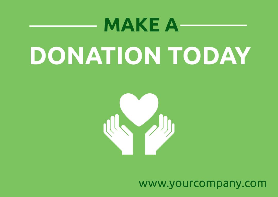 Encourage Generosity with Heart and Hands Donation Graphic