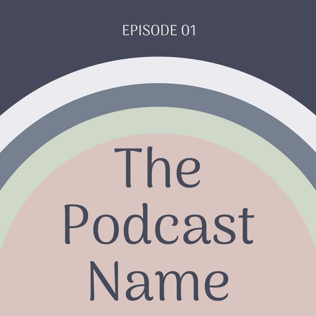 Minimalist Podcast Cover Design with Calming Colors