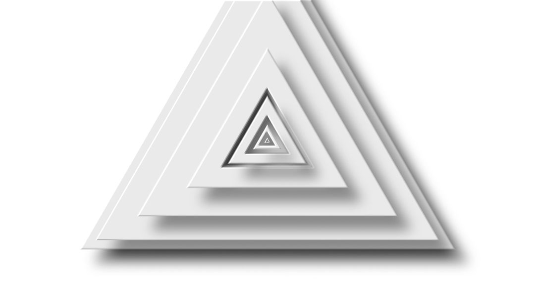 Pulsating Grey Triangle Layers on White Background