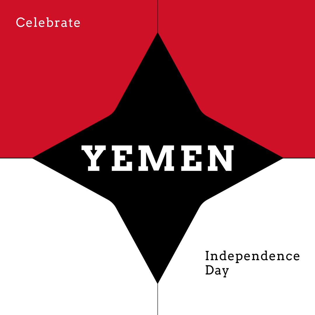 Celebrate Yemen Independence Day Banner with Black Star Design - Download Free Stock Templates Pikwizard.com